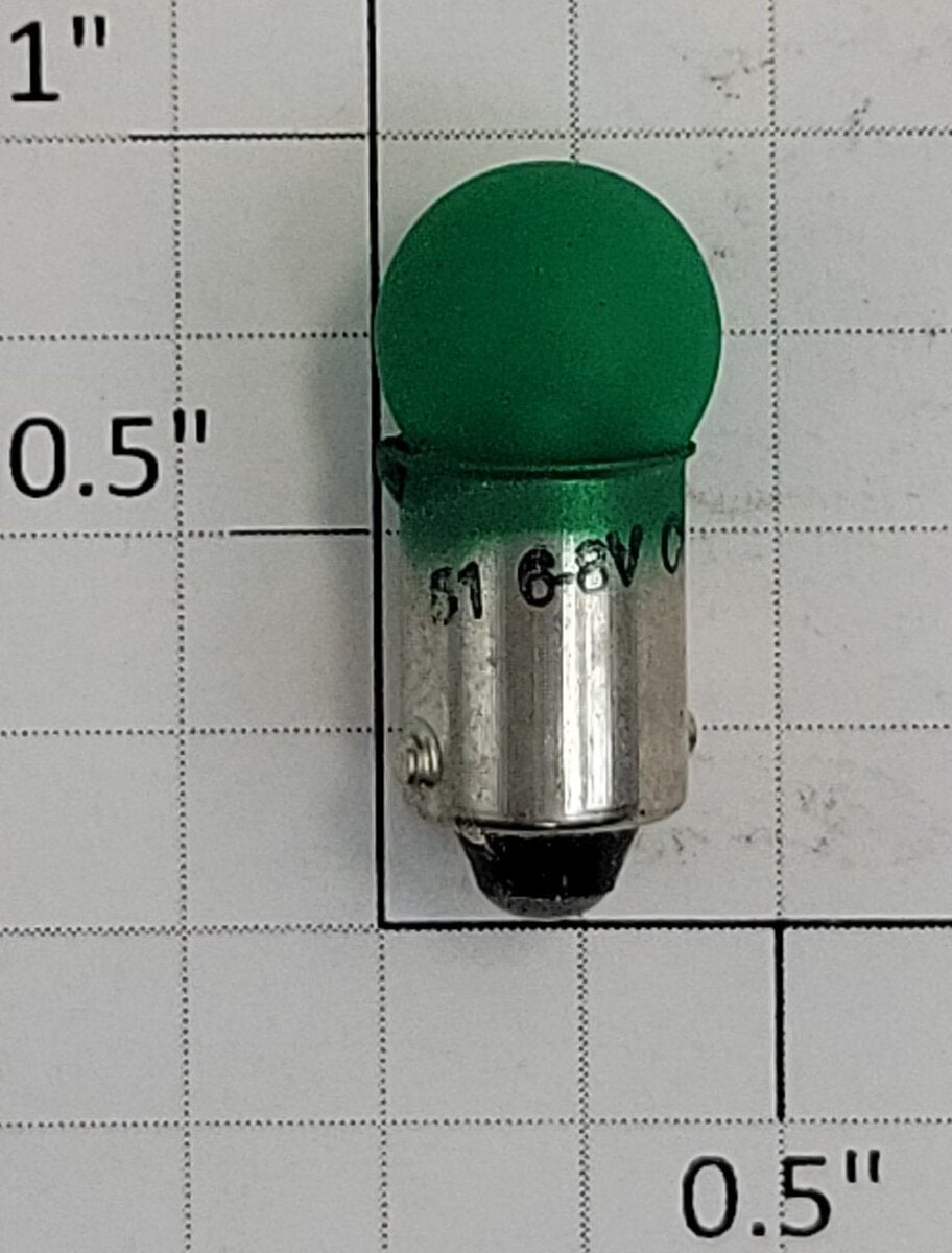 Lionel 51G 7.5-Volt Bayonet Base Translucent Green Small Globe Light Bulb