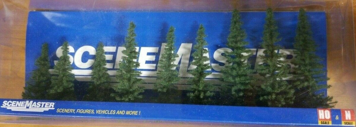 Walthers 949-1160 HO Scale Fir Trees 3.12" - 4.75" (Box of 9)