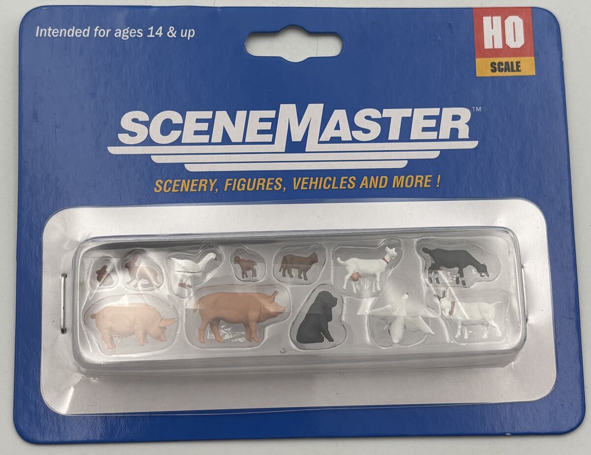 Walthers 949-6029 HO Farmhouse Animal Figures (Set of 12)
