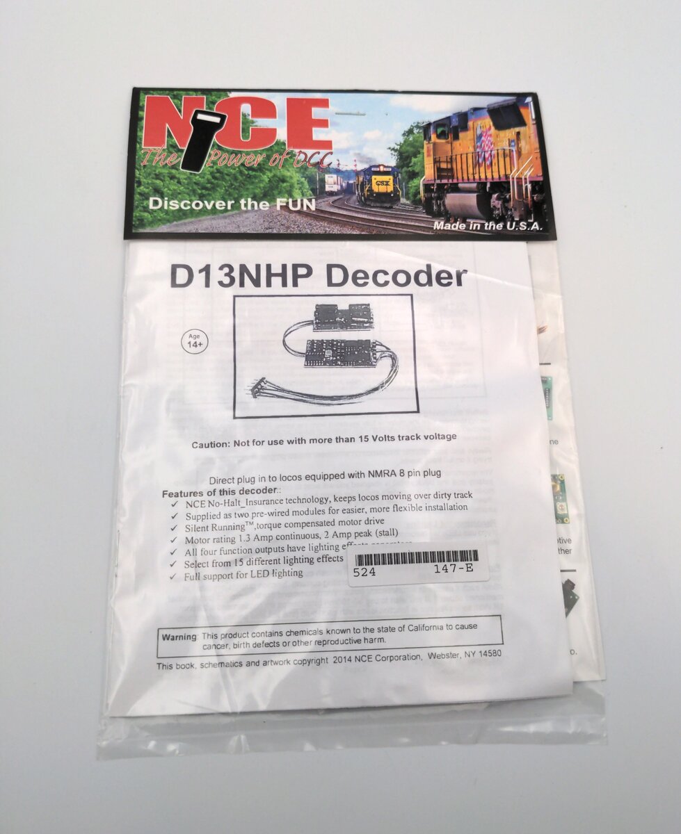 NCE 0147 HO D13NHP No Halt Insurance Module