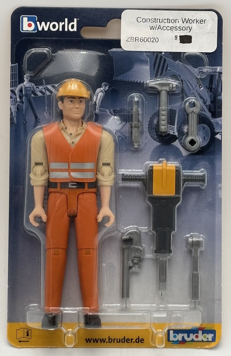Bruder 60020 1:16 Construction Worker with Accessories