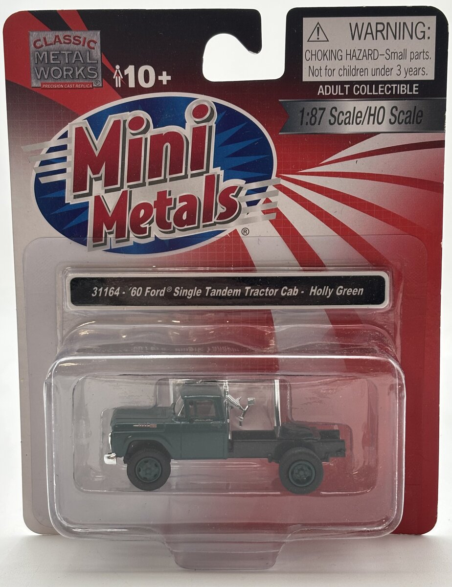 Classic Metal Works 31164 HO Mini Metals Holly Green Ford Single Tandem Tractor