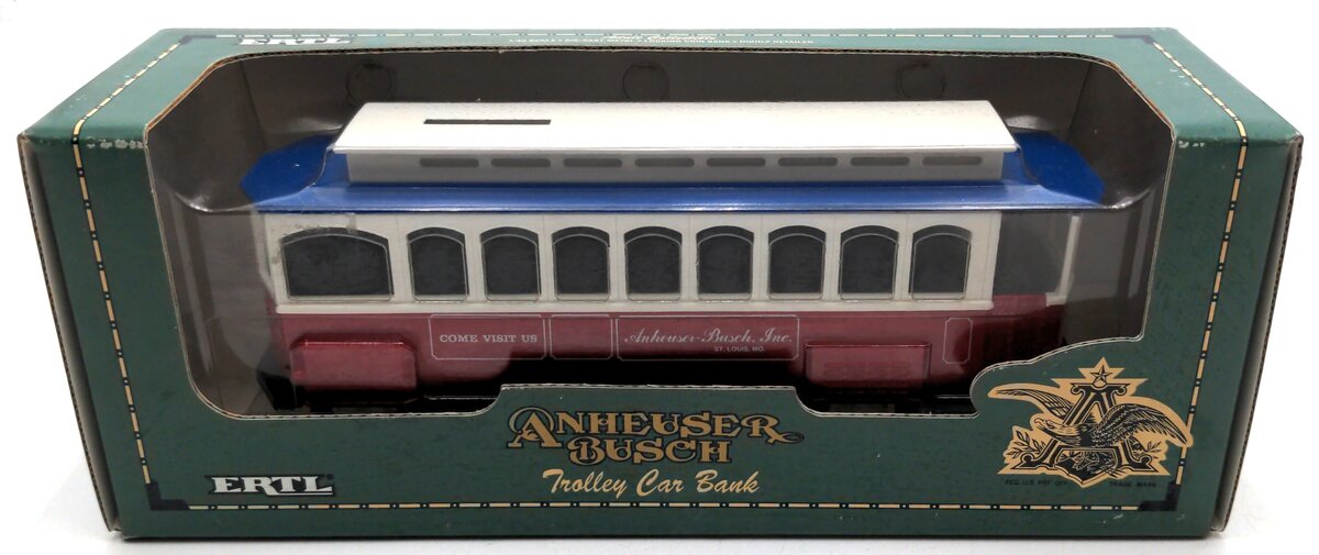 Ertl B601-10EO 1:43 Anheuser-Busch Trolley Car Locking Bank