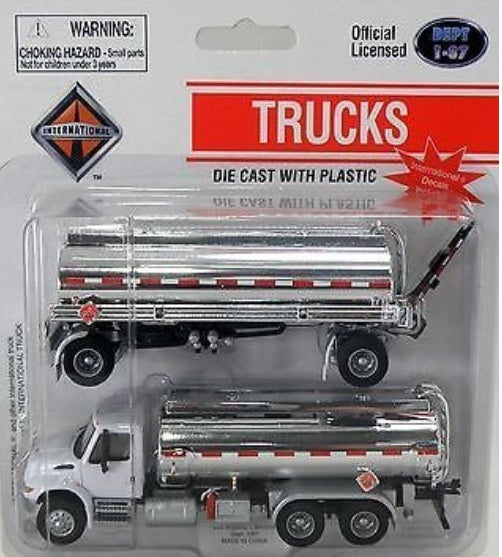 Boley 4129-76 1:87 01 International Double Tank w/Trailer White