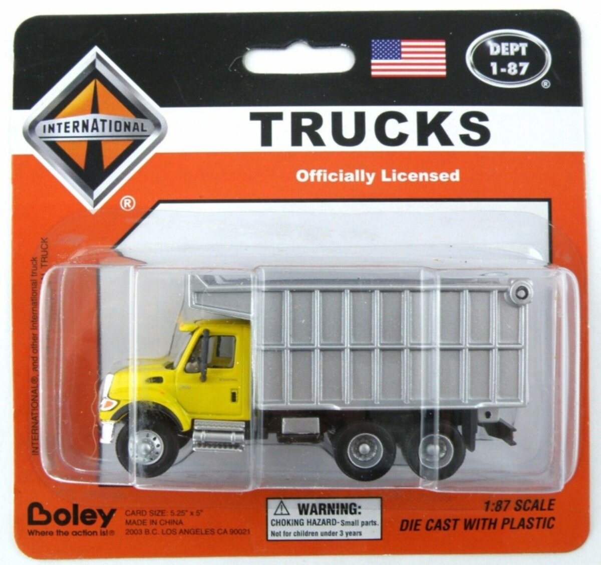 Boley 4511-86 1:87 Scale Dept 1-87 Yellow/Silver Coal Dump International Truck