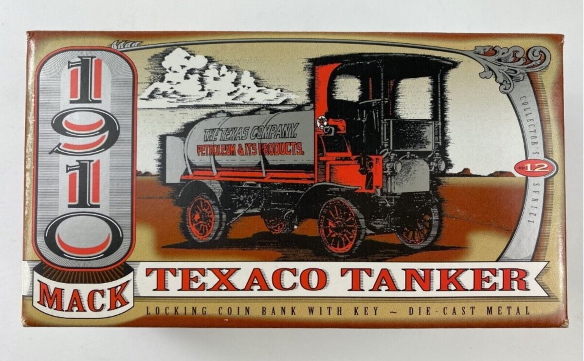 Ertl F122 1:32 1995 Texaco # 12 1910 Mack Chain Driven Tanker Bank Die -Cast