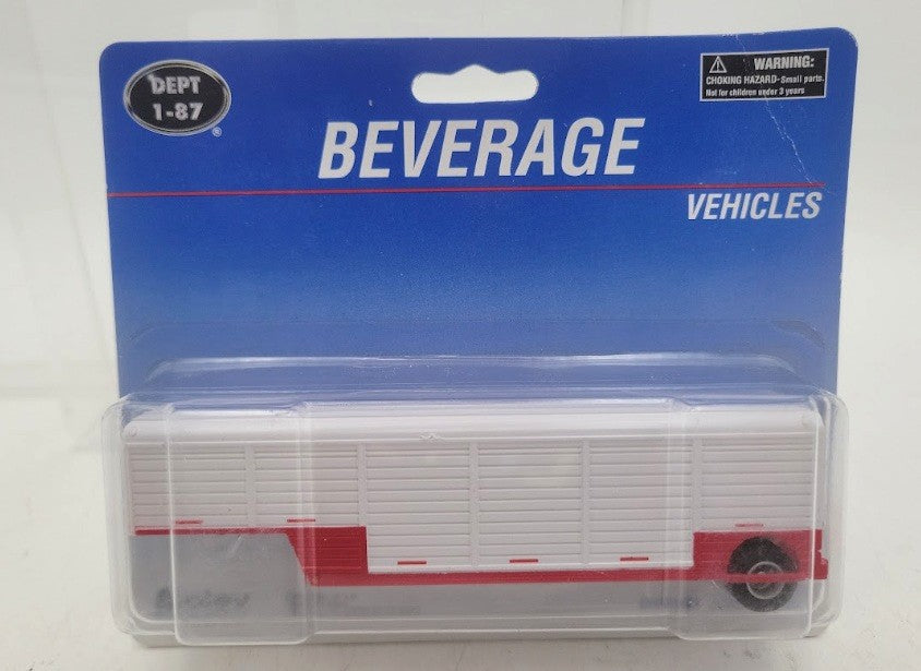 Boley 2064-7 1:87 Scale Dept 1-87 White / Red Beverage Trailer