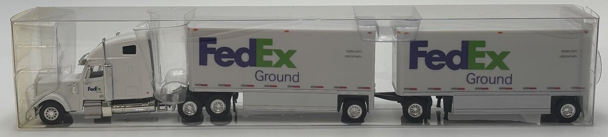 Trucks N'' Stuff SPT3128 1:87 Freightliner Coronado W/Double Vans FedEx Groud