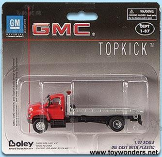 Boley 3005-16 1:87 Scale Dept1-87 Red/Silver '03 GMC Roll Off Flatbed Wrecker