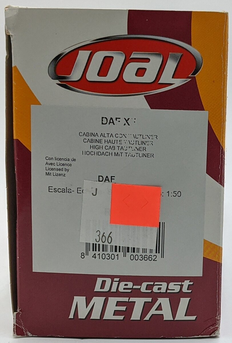 Joal 366 1:50 Paccar Parts - DAF XF High Cab Curtainsider