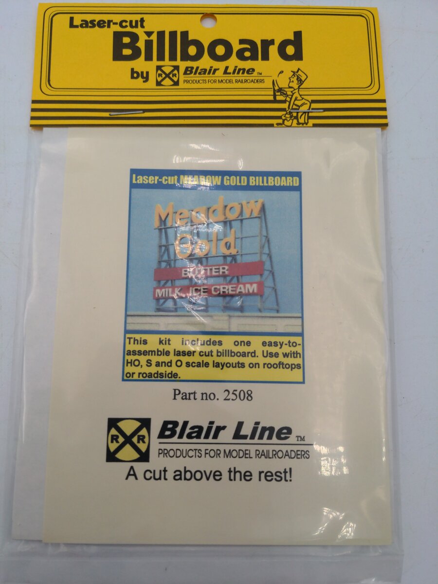 Blair Line 2508 HO, S, O Meadow Gold-Butter, Milk, Ice Cream Billboard Kit