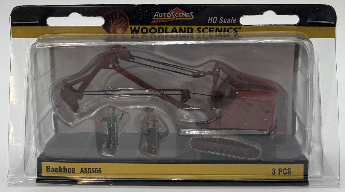 Woodland Scenics AS5566 HO AutoScenes Backhoe & 2- Figures