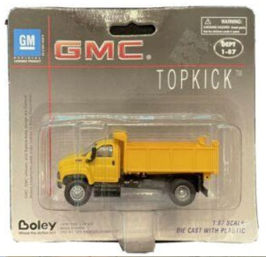Boley 3009-88 HO Dept1-87 Topkick Yellow GMC 03 LowBed Dump Truck