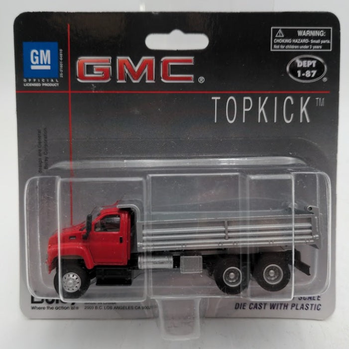 Boley 3010-16 HO Red & Silver GMC Topkick Heavy Duty Tandem Axle Dump Truck