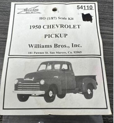 Williams Brothers 54110 1:87 1950 Chevrolet Pick Up Model Kit