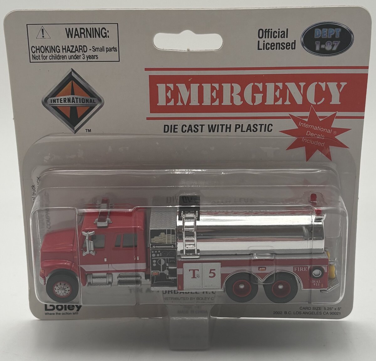Boley 4026-11 1:87 Triple Axle Tanker W/Pump Int Fire Truck  Emergency Vehicle