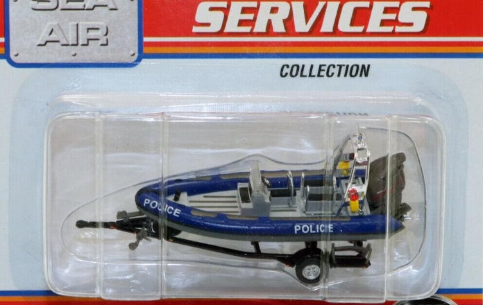 Boley 2070 1:87 Scale Emergency Services Collection Police Speed Boat W/Trailer