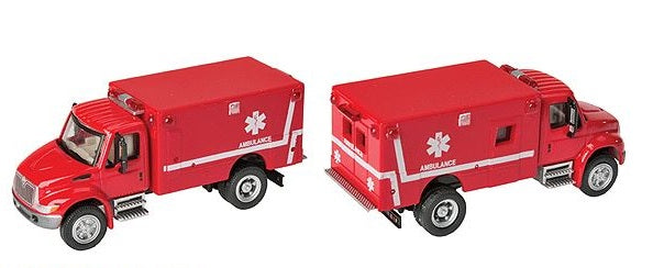 Walthers 949-11931 HO SceneMaster Assembled International 4300 EMS Ambulance