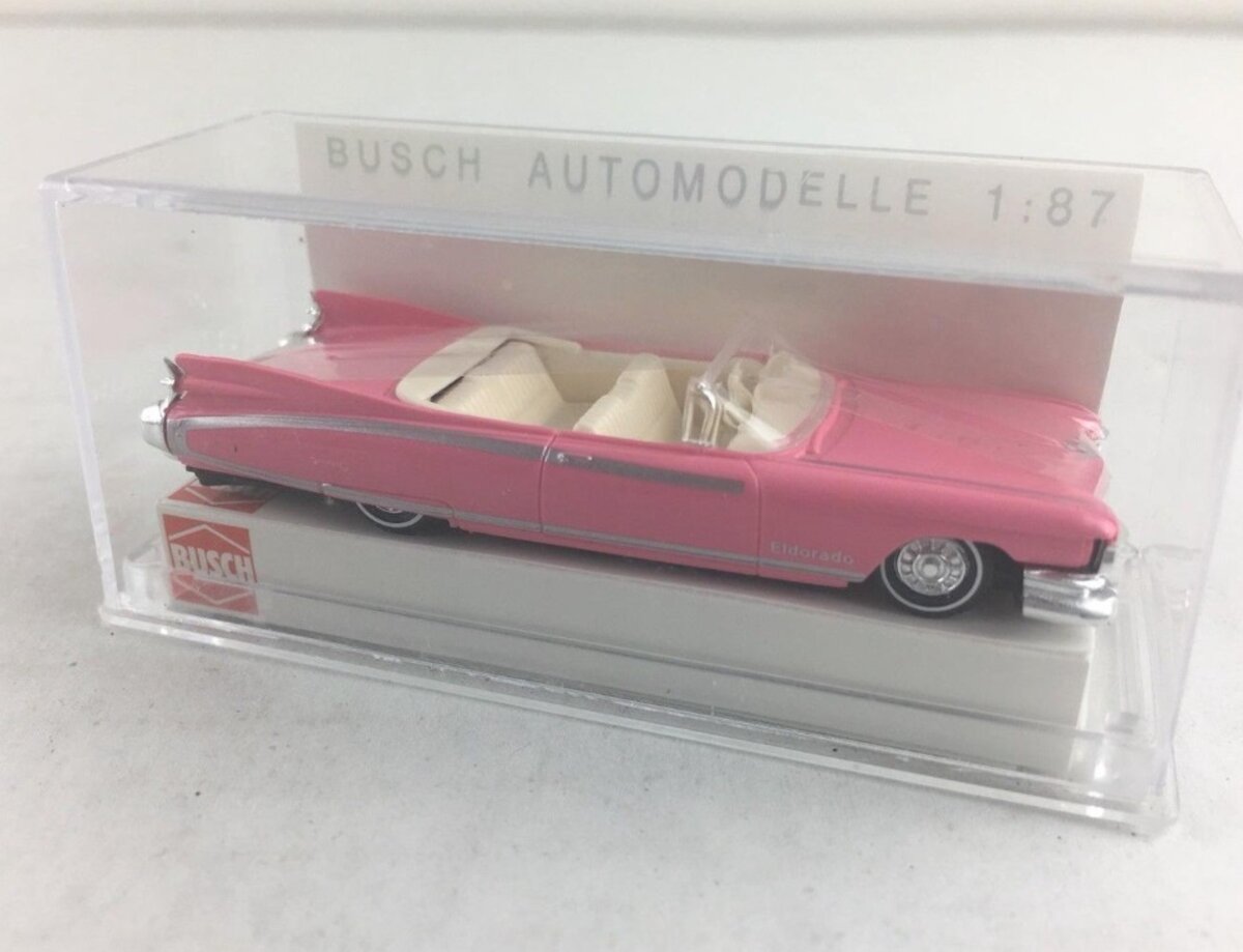 Busch 45110 HO Scale '59 Pink Eldorado Cadillac Convertible