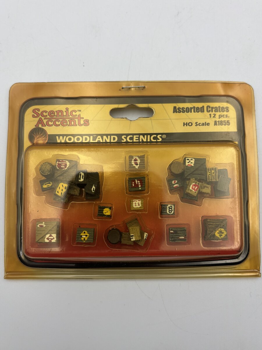 Woodland Scenics A1855 HO Scenic Accents Assorted Crates (Set of 18)