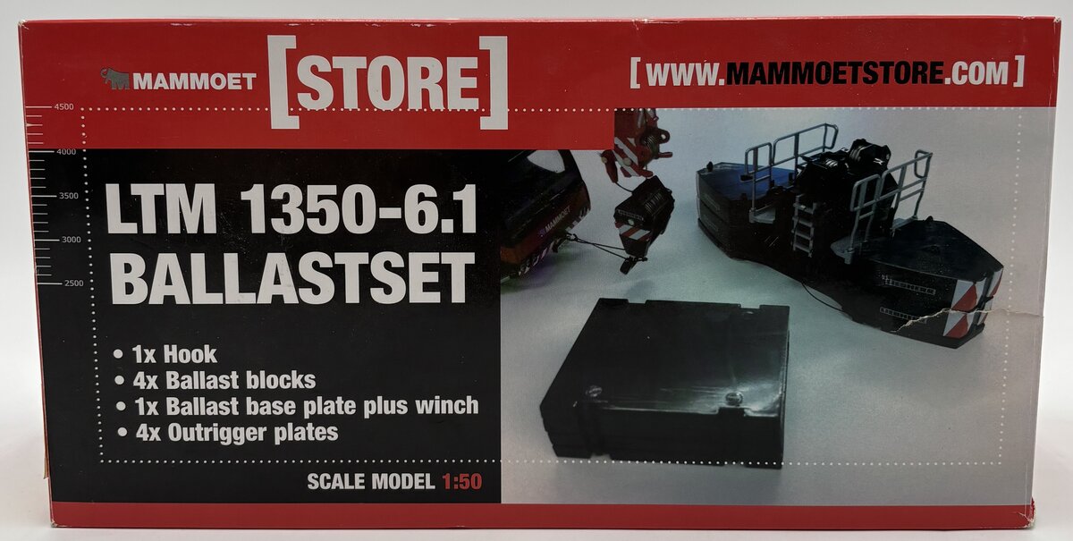WSI 410064 1:50 Mammoet - Ballast Set for Liebherr LTM 1350 - 6.1 Mounted Crane
