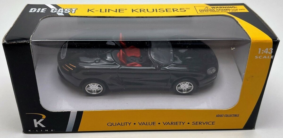 K-Line 48007 1:43 Kruisers Black 1956 Ford Mustang Mach III Convertible Die-Cast