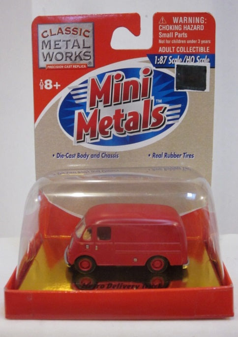 Classic Metal Works 30120 HO Mini Metals Red Metro Delivery Truck