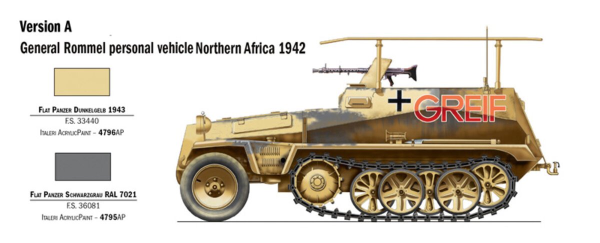 Italeri 7034 1:72 German Sd. Kfz. 250/3 Halftrack Plastic Model Kit