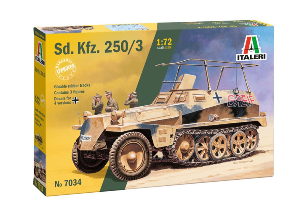 Italeri 7034 1:72 German Sd. Kfz. 250/3 Halftrack Plastic Model Kit