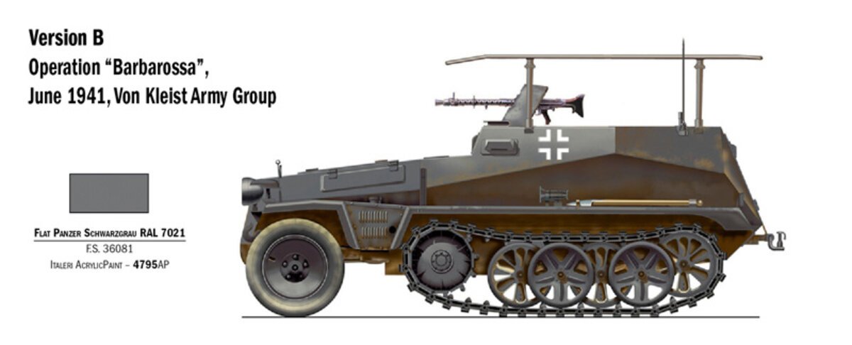 Italeri 7034 1:72 German Sd. Kfz. 250/3 Halftrack Plastic Model Kit