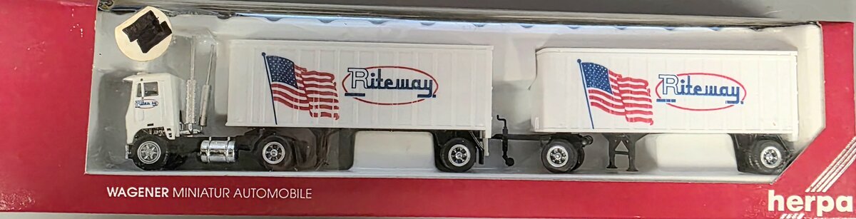 Herpa 855000 HO Riteway Tractor Trailer With Piggyback