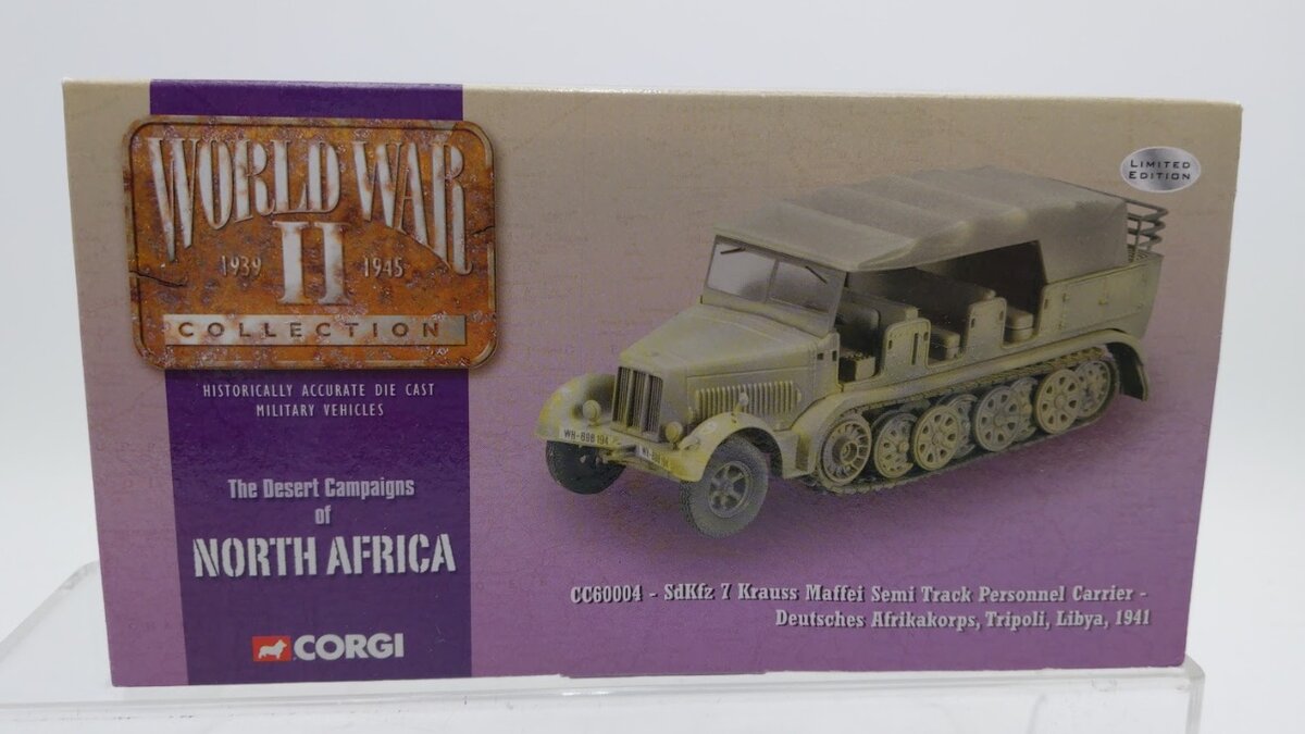 Corgi CC60004 1:50 Sd.Kfz 7 Krauss Maffei Semi Track Carrier Limited Edition