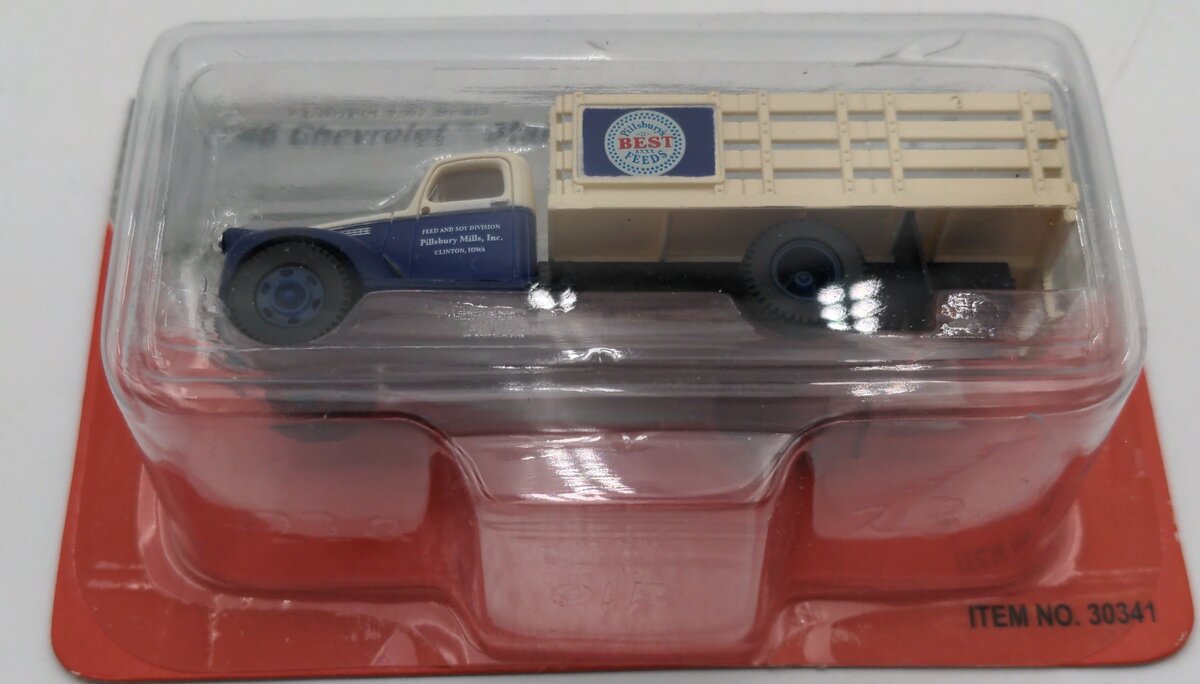 Classic Metal Works 30341 HO Mini Metals Pillsbury '41/'46 Chevy Stake Bed Truck