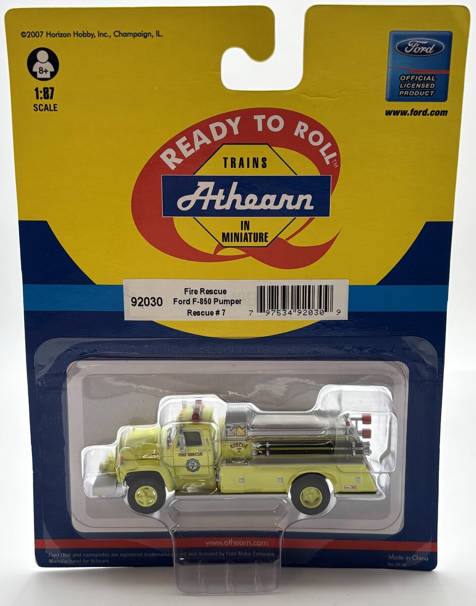 Athearn 92030 HO Fire Rescue Ford F-850 Fire Truck #7