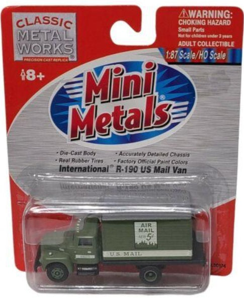 Classic Metal Works 30174 HO Mini Metals US Mail International R-190 Truck
