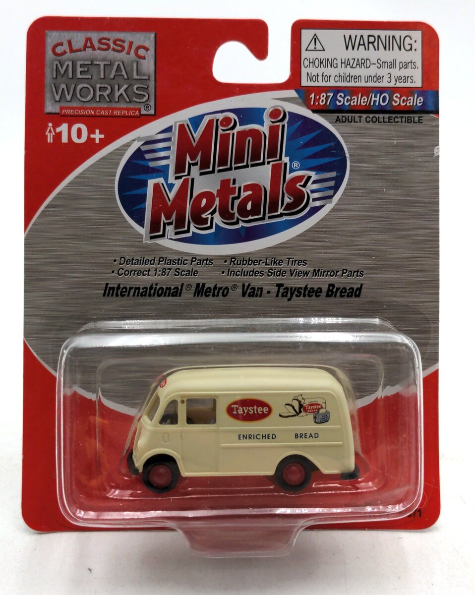 Classic Metal Works 30371 HO Mini Metals Taystee Bread International Metro Van