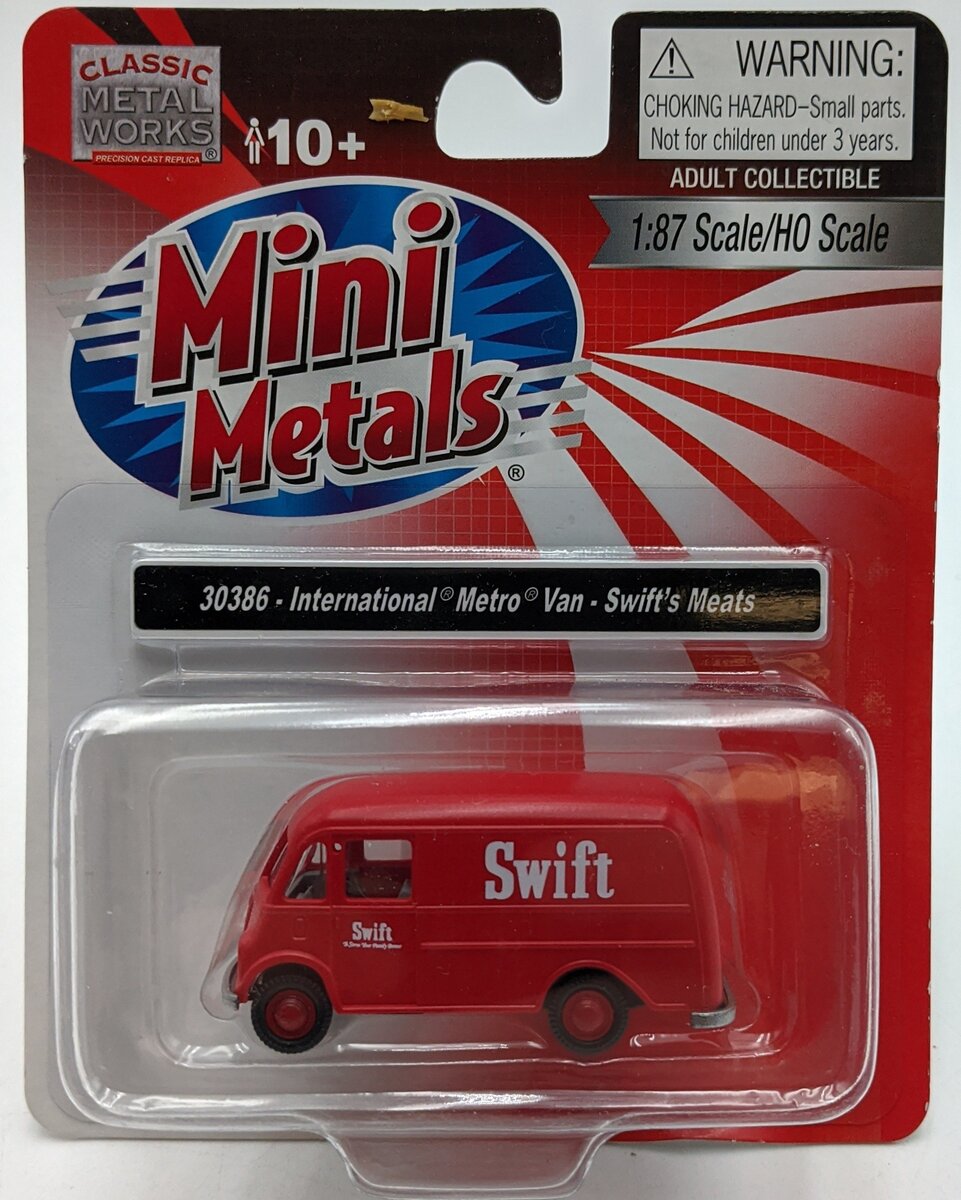 Classic Metal Works 30386 HO Mini Metals Swift''s Meat International Metro Van