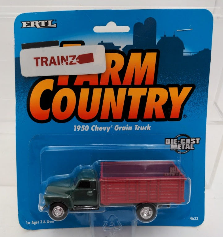 Ertl 4633 1:64 Scale Red / Green 1950 Chevrolet Grain Truck Die Cast Metal