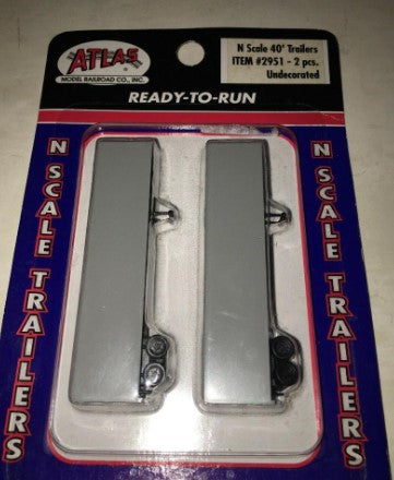 Atlas 2951 1:160 N Undecorated 40' Trailer (2)