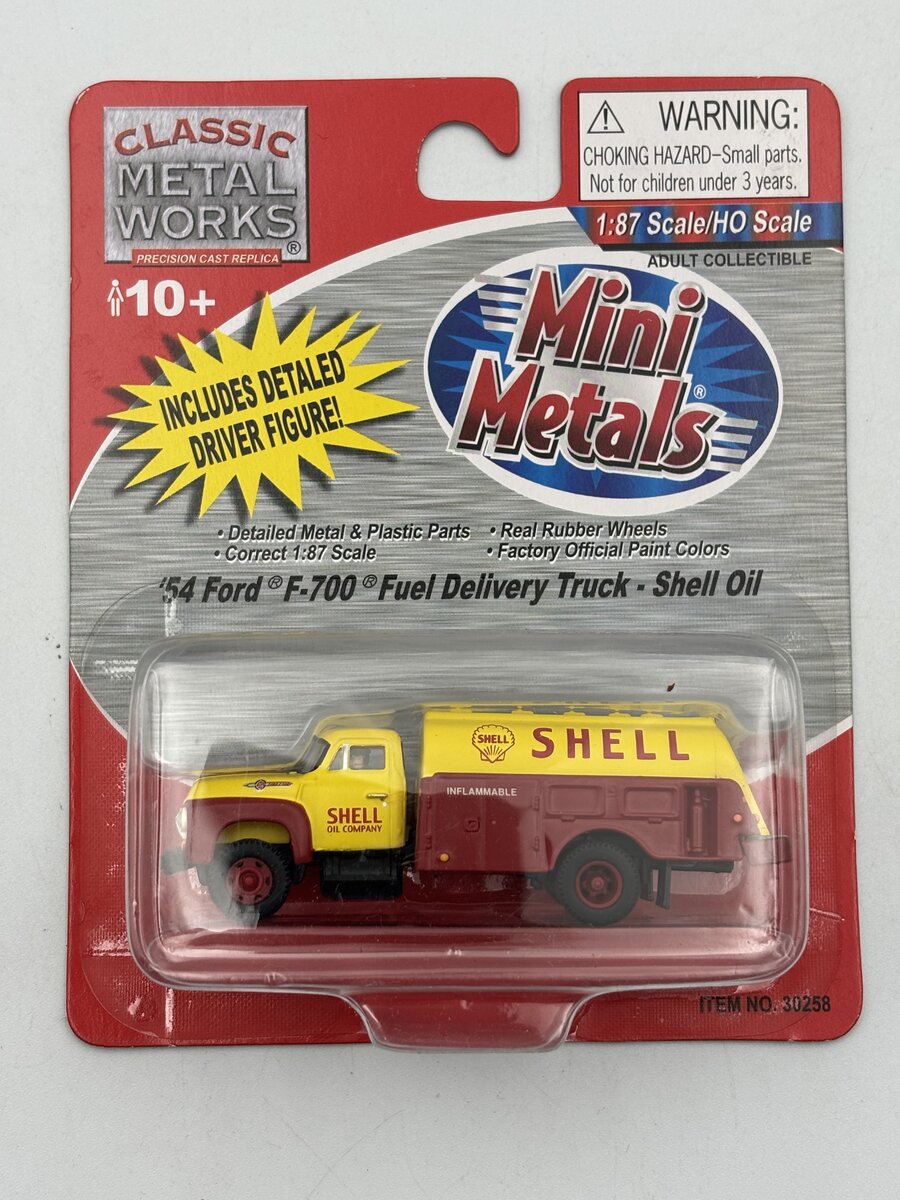 Classic Metal Works 30258 HO Mini Metals Shell '54 Ford F700 Fuel Delivery Truck