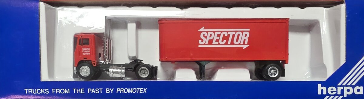 Herpa 6080 HO Spector Freightliner COE Semi-Truck W/40’ Trailer