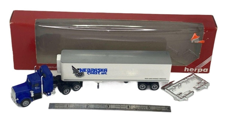 Herpa 6099 HO By Promotex Nebraska Coast Inc. Peterbilt Truck with Trailer