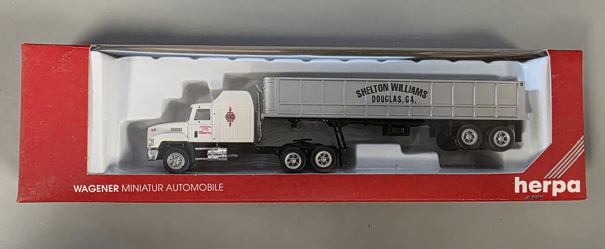 Herpa 6067 HO Mack Shelton Williams Dump Truck Trailer