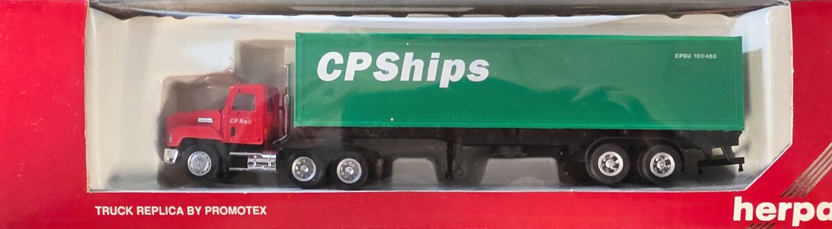 Herpa 6091 HO Mack CP Ships Tractor Trailer
