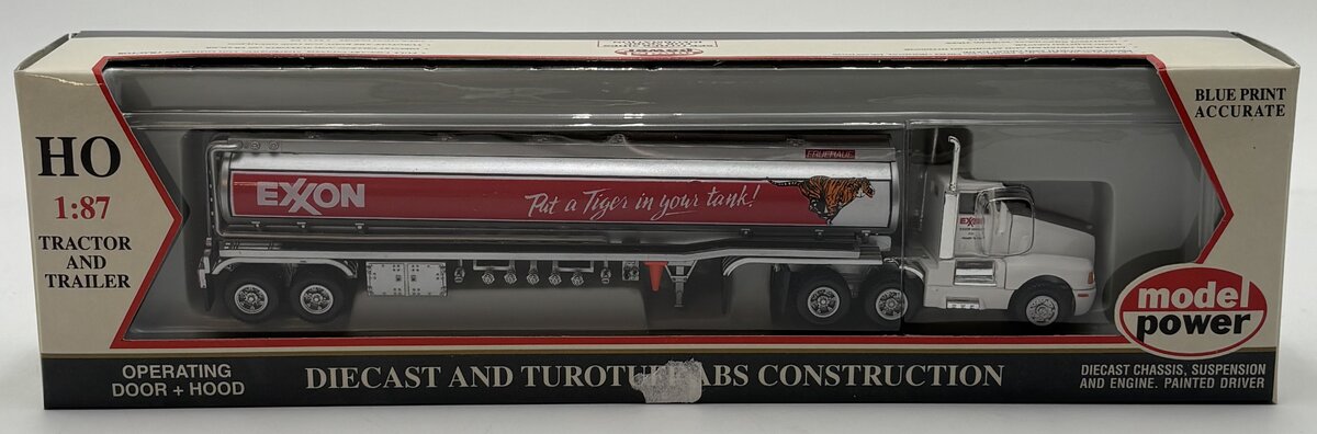 Model Power 16001 1:87 Short Haul Tractor W/Tank Trailer Exxon