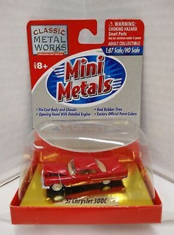 Classic Metal Works 30110 HO Mini Metals Bright Red 1957 Chrysler 300C Car