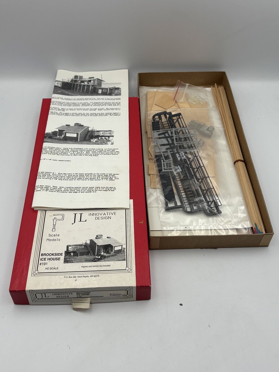 JL Innovative Design 191 HO Scale Brookside Ice House Wooden Kit