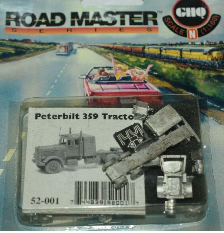 GHQ 52-001 1:160 Peterbilt 359 Semi Tractor Unpainted Pewter Kit