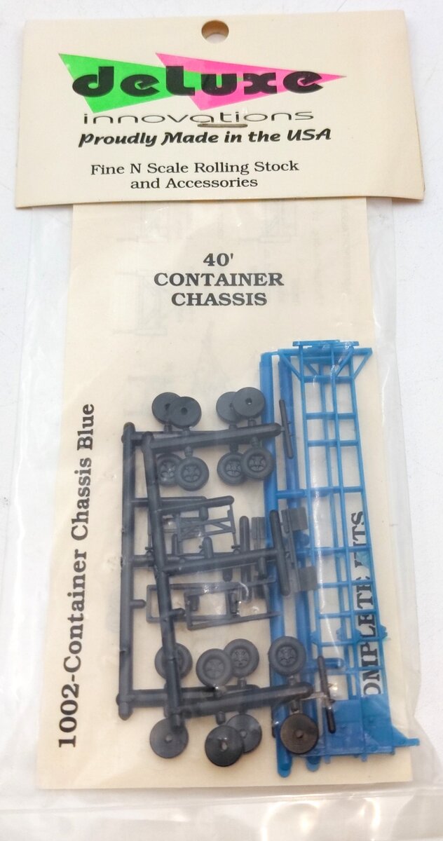 Deluxe Innovations 1002 N Blue 40' Container Chassis Plastic Kit (Pack of 2)