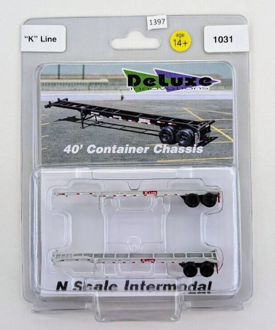 Deluxe Innovations 1031 N 40' Container Chassis K-Line (Pack of 2)
